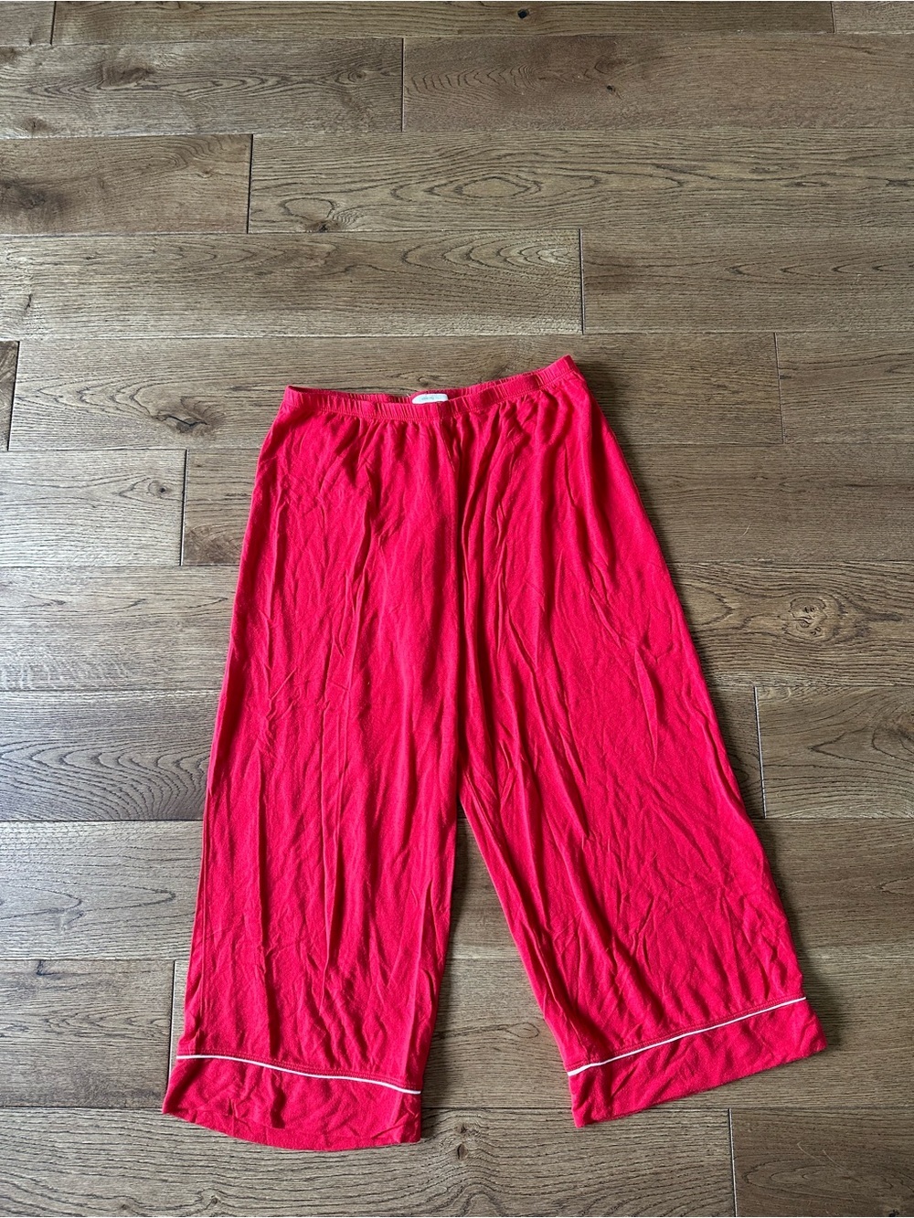 Eberjey Pajama Pants Capri Cropped Sz XS Red